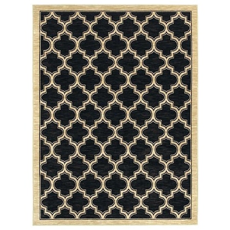 Dynamic Rugs Yazd Rectangular Rug- Black - 7 ft. 10 in. x 10 ft. 10 in. YA9122816090